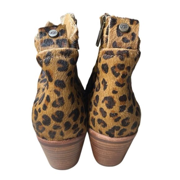 UGG Leopard Print Ankle Booties Size 7.5 - Picture 5 of 8